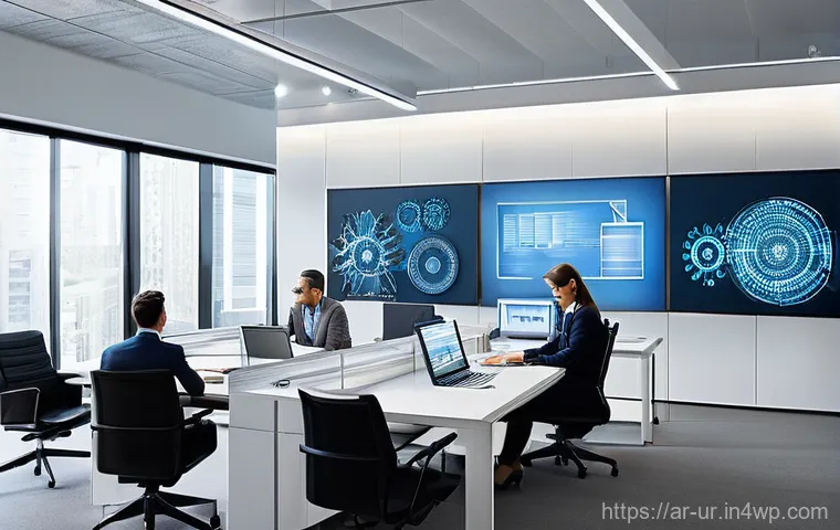 유연한 네트워크 조직 설계 기법 - **Prompt: The Evolution of Work Structures** A sophisticated, artistic conceptual image depictin...