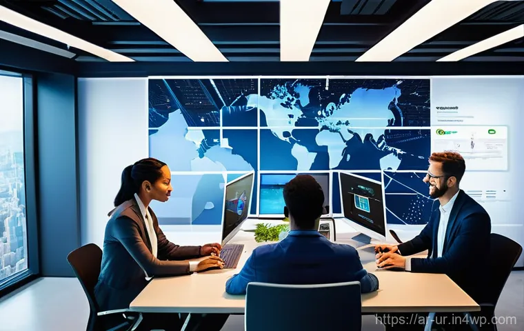 유연한 네트워크 조직 설계 기법 - **Prompt: The Evolution of Work Structures** A sophisticated, artistic conceptual image depictin...