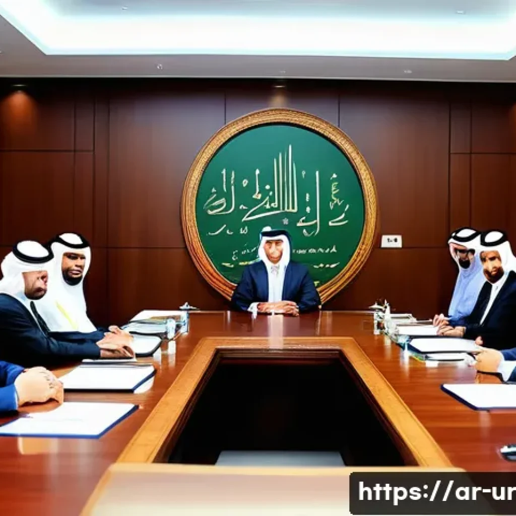 비교 전통적 조직 구조 vs 네트워크 조직 - A professional office scene in a Middle Eastern corporate environment showing a traditional hierarch...